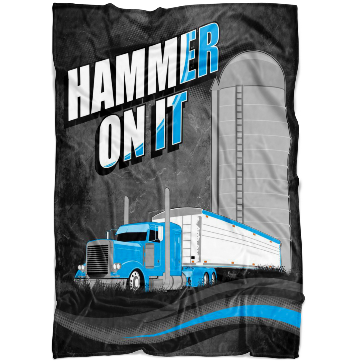 Hammer On It Grain Hauler Fleece Blanket Free Shipping