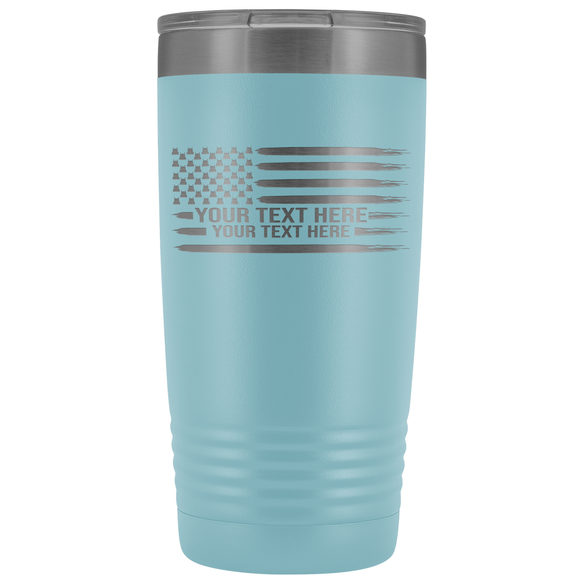 KW Stars American Flag Your Text 20oz Tumbler Free Shipping